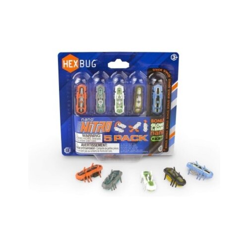 Hexbug Hexbug - Nano Nitro + glow in the dark 5 pack