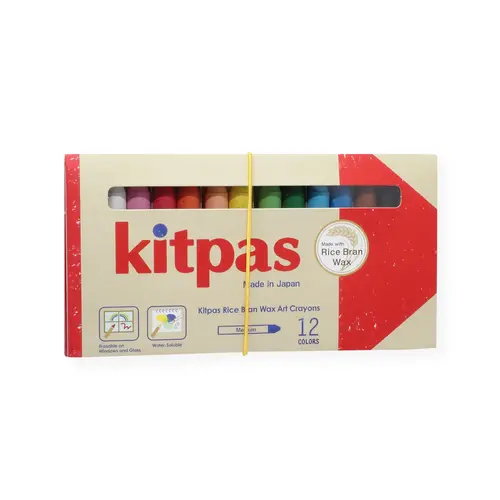 Kitpas Kitpas medium rijstwax (raam) krijt 12 pcs