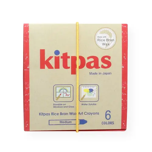 Kitpas Kitpas medium rijstwax (raam) krijt 6 pcs