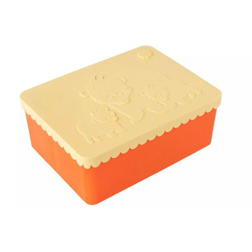 Blafre Lunchbox 3-vaks licht geel/oranje Bear