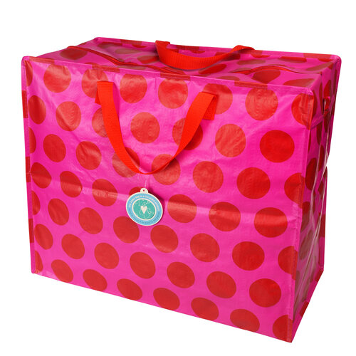 Rex London Jumbo Storage Bag - Red on Pink Spotlight Rex London Jumbo Storage Bag - Red on Pink Spotlight