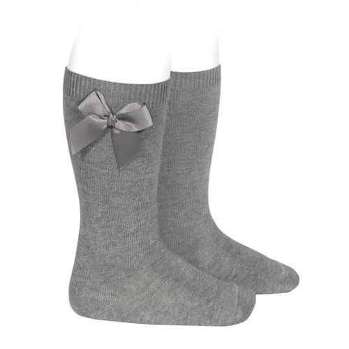 CONDOR Kniekousen - LIGHT GREY met strik CONDOR Kniekousen - LIGHT GREY met strik