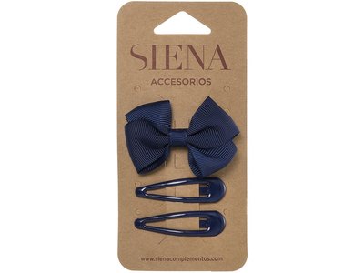 SIENA Set -  Strik met 2 speldjes donkerblauw