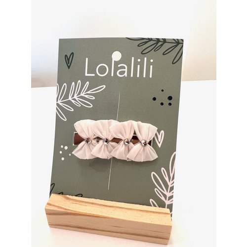 LOLALILI EXCLUSIEF Speldje - Alligator clip met strikjes LOLALILI EXCLUSIEF Speldje - Alligator clip met strikjes