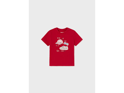 MAYORAL T-Shirt - Rood met print