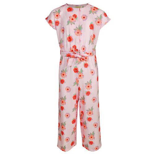 SOMEONE Salopette - Roos met rode bloemen SOMEONE Salopette - Roos met rode bloemen