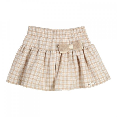 GYMP Rokje - Beige geruit met prachtig detail GYMP Rokje - Beige geruit met prachtig detail