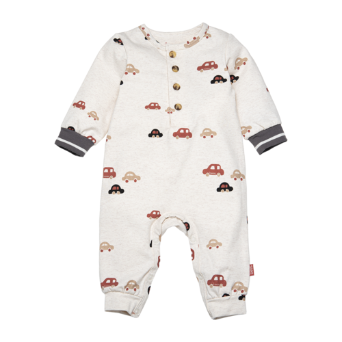 BESS Onesie - Zandkleurig met autoprint BESS Onesie - Zandkleurig met autoprint