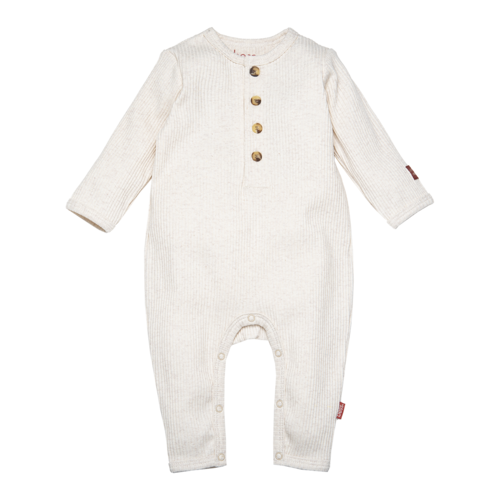 BESS Onesie - Zandkleurig ribstof BESS Onesie - Zandkleurig ribstof
