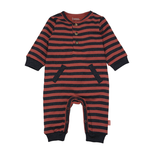 BESS Onesie - Gestreept roest/zwart BESS Onesie - Gestreept roest/zwart