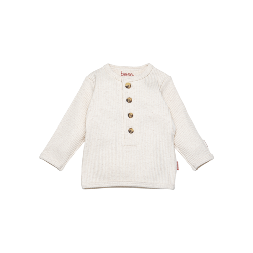 BESS Longsleeve - Zandkleur met knoopjes BESS Longsleeve - Zandkleur met knoopjes