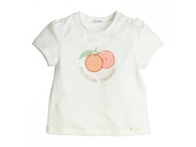 GYMP T-shirt - Ecru met appelsien