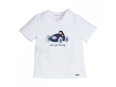 GYMP T-shirt - Wit 'let's go racing'