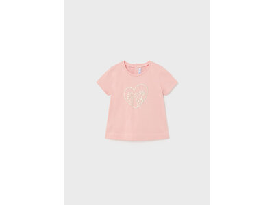 MAYORAL T-shirt - Roze met goud hartje