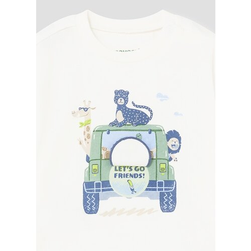 MAYORAL T-shirt - Wit met blauw/groene print
