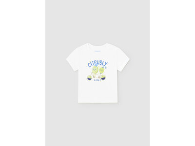 MAYORAL T-shirt - Wit met interactieve print 'Citrusly'