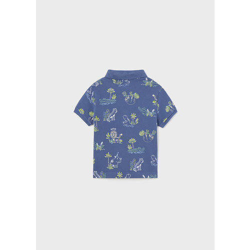 MAYORAL Polo - Blauw met dierenprint