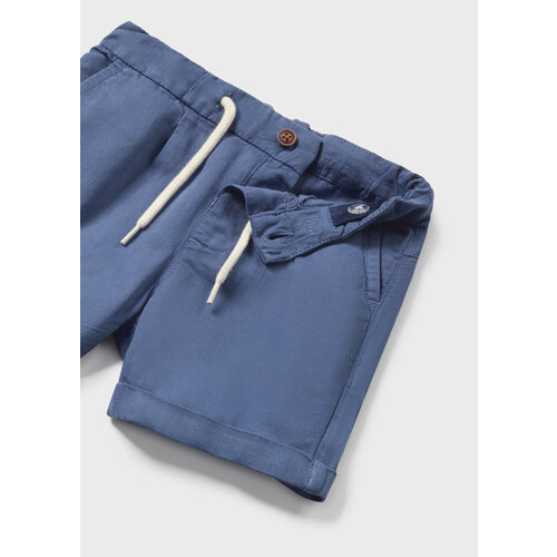 MAYORAL Short - Relaxed fit linnen blauw