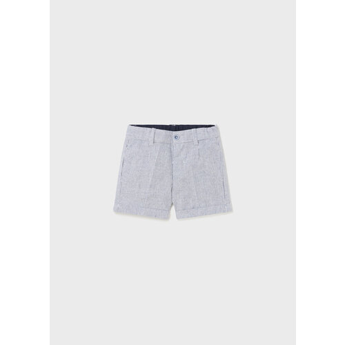 MAYORAL Short - Linnen navy/ecry gestreept