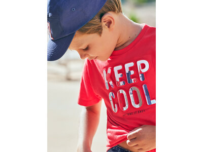 MAYORAL T-shirt - Rood met print 'keep cool'