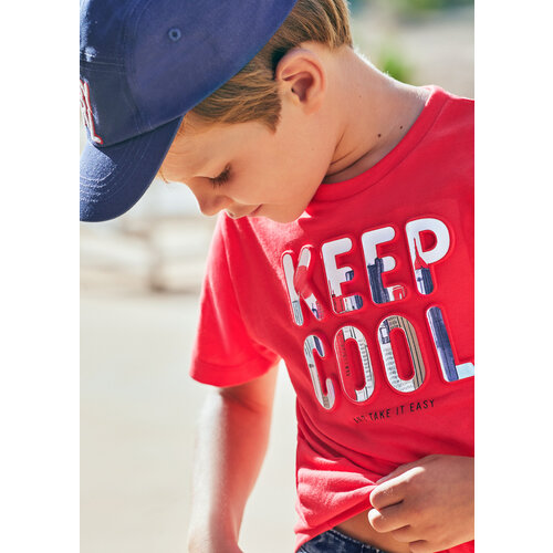 MAYORAL T-shirt - Rood met print 'keep cool'