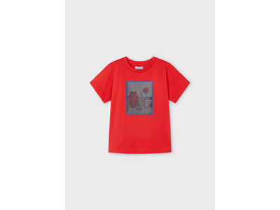 MAYORAL T-shirt - Rood met interactieve print