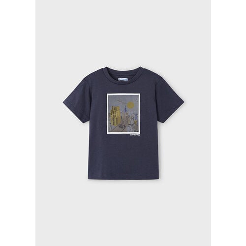 MAYORAL T-shirt - Navy met interactieve print