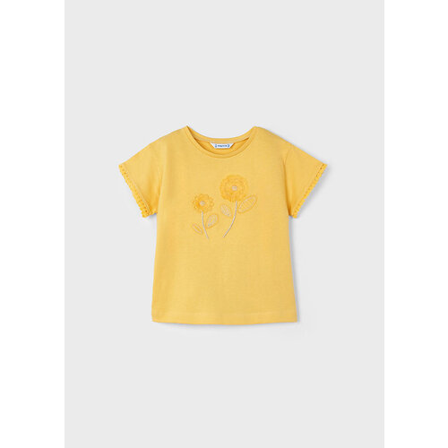 MAYORAL T-shirt - Geel met bloemen