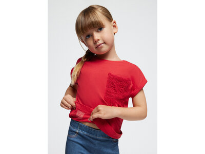 MAYORAL T-shirt - Rood met zakje