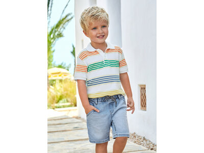 MAYORAL Short - Lichtblauwe jeans met elastische taille