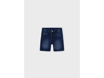 MAYORAL Short - Donkerblauwe softjeans met verstelbare taille