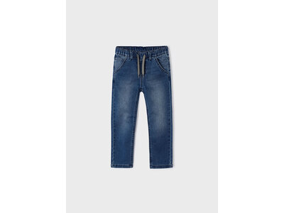 MAYORAL Broek - Blauwe softjeans met elastische taille