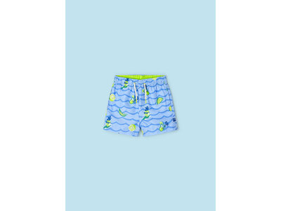 MAYORAL Zwemshort - Lichtblauw met print