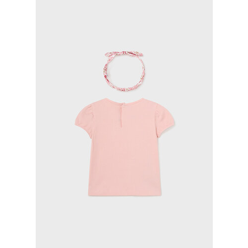 MAYORAL T-shirt - Roze met print en haarbandje