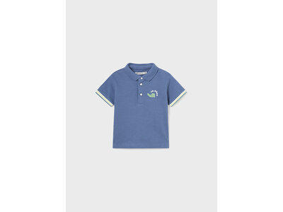 MAYORAL Polo - Blauw met groene afwerking