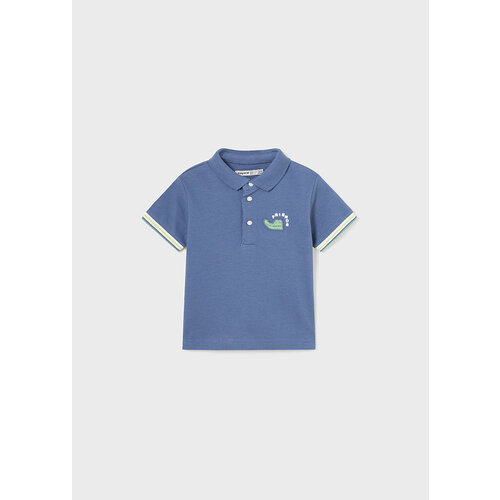 MAYORAL Polo - Blauw met groene afwerking