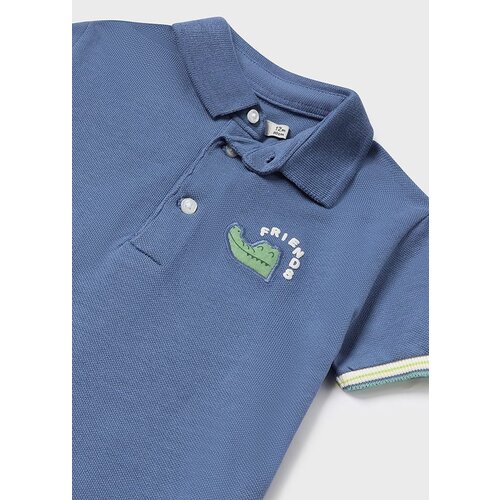 MAYORAL Polo - Blauw met groene afwerking