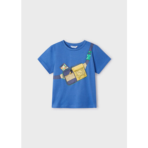 MAYORAL T-shirt - Blauw met zakje