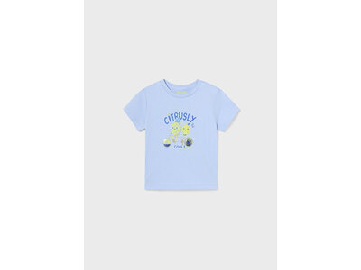 MAYORAL T-shirt - Lichtblauw met interactieve print 'Citrusly'