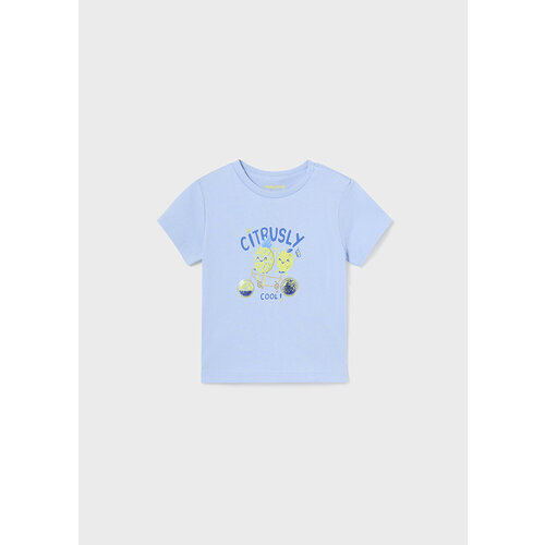 MAYORAL T-shirt - Lichtblauw met interactieve print 'Citrusly'