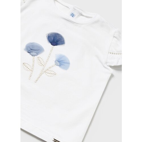 MAYORAL 2-delig setje - Tulle rokje en witte t-shirt met print blauw