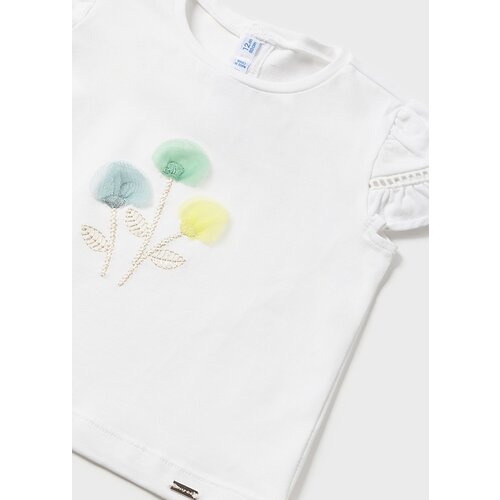 MAYORAL 2-delig setje - Tulle rokje en witte t-shirt met print aqua