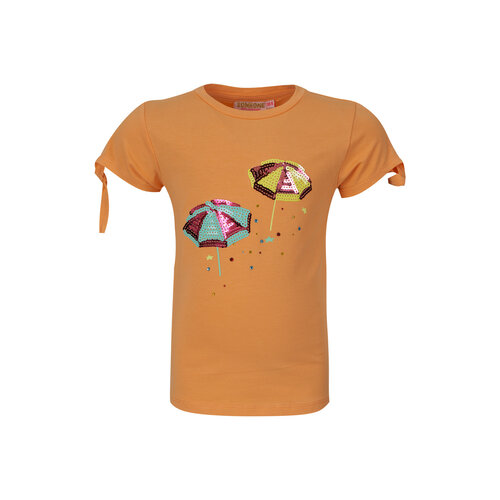 SOMEONE T-shirt - Oranje met parasol print