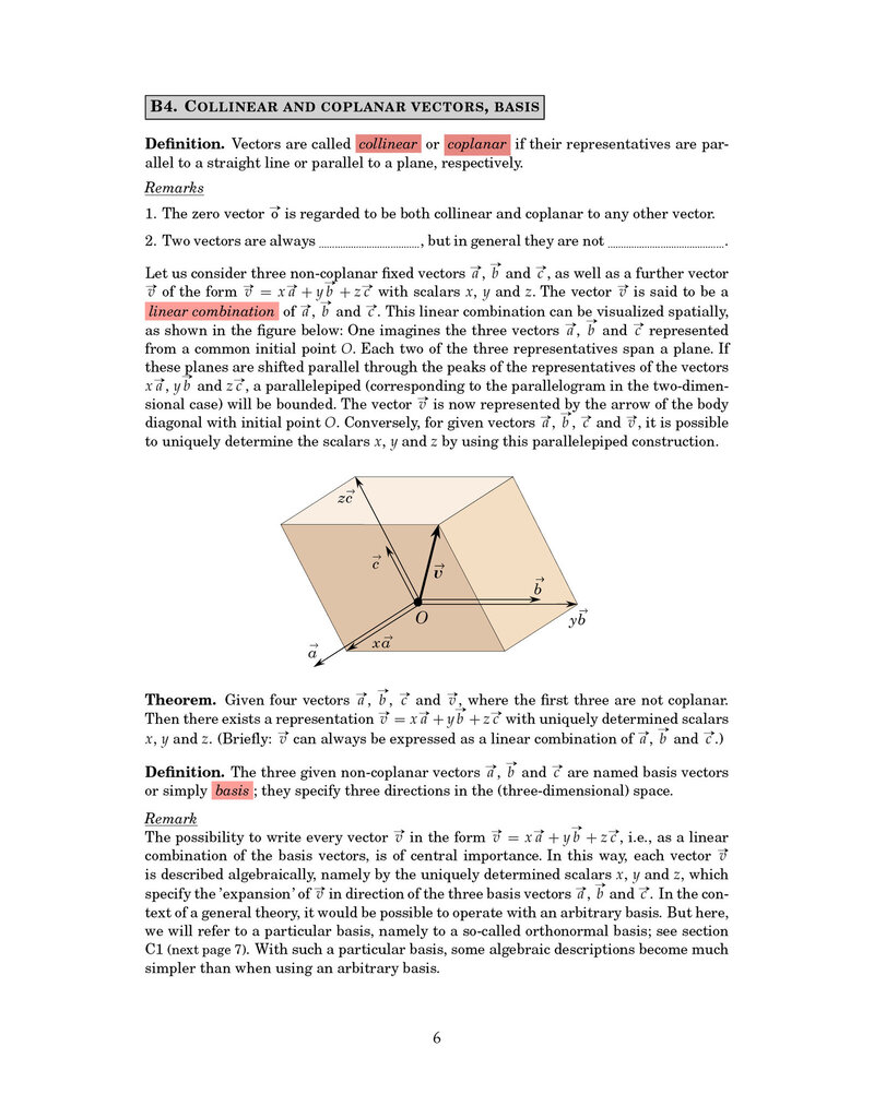 Vector Geometry | Script for teaching | Wirth/Siegerist