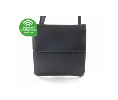 Pia Ries Pia Ries - Schoudertas/Crossbody 6001-1 Leer - Zwart