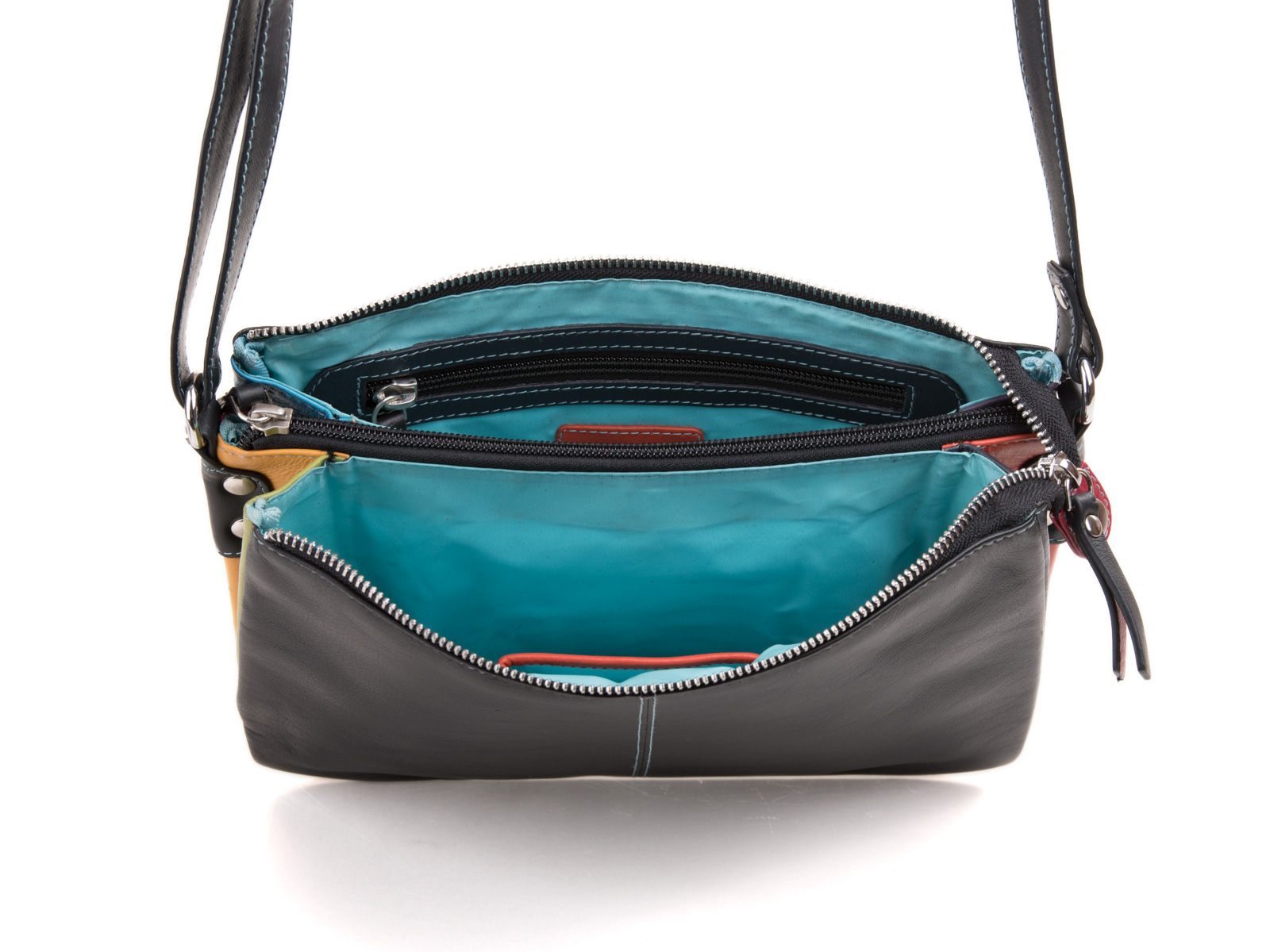 Pia Ries | Vione | Schoudertas 6007 Tropical Leer - Multicolor