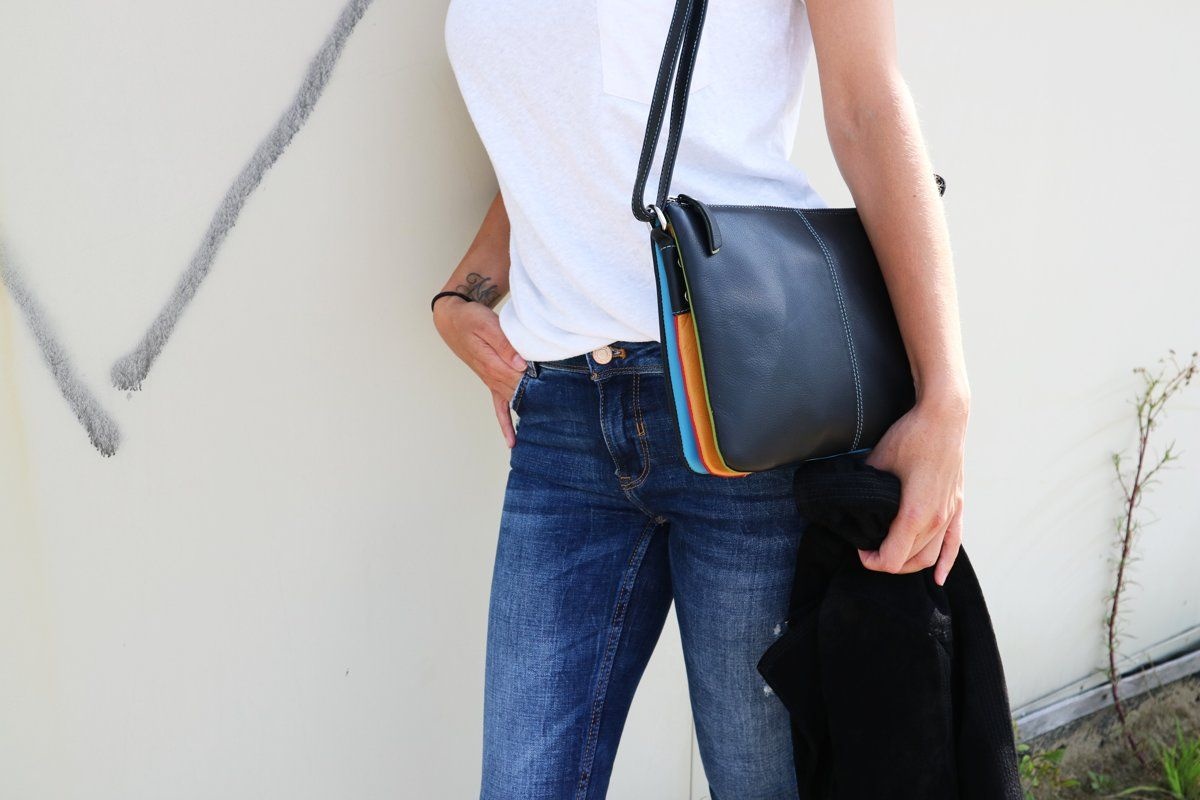 Pia Ries | Vione | Schoudertas 6007 Tropical Leer - Multicolor