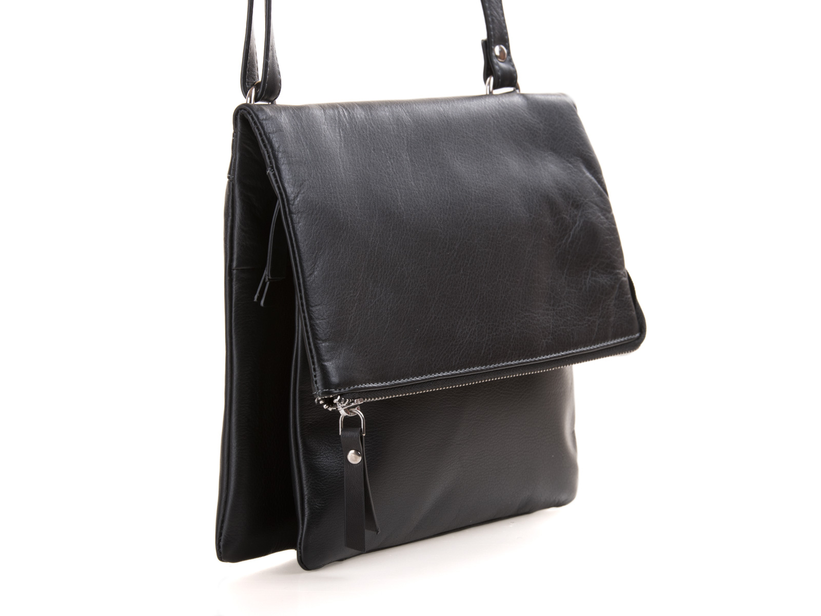 Pia Ries - Schoudertas/Crossbody 6008-1 Leer - Zwart