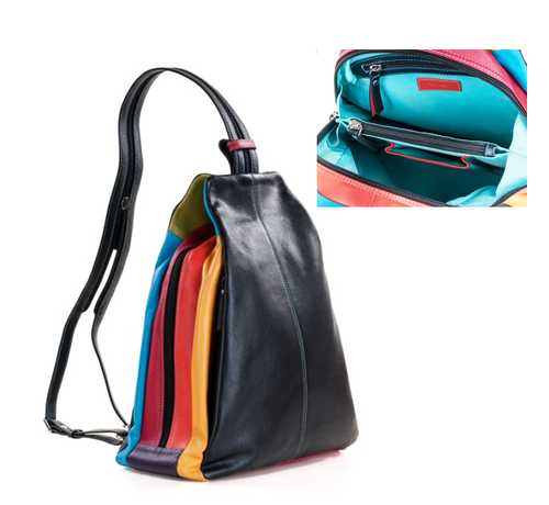 Pia Ries Pia Ries | Evara |Rugtas Dames 6010 Tropical Leer - Multicolor