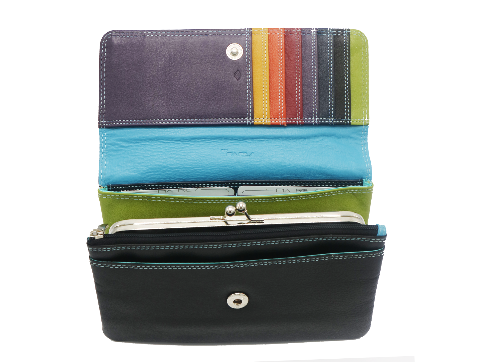 Pia Ries - Schoudertas/Handtas 536 Tropical Leer - Multicolor